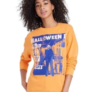 Halloween II Michael Myers Horror Women’s Orange Sweatshirt Slay All Day